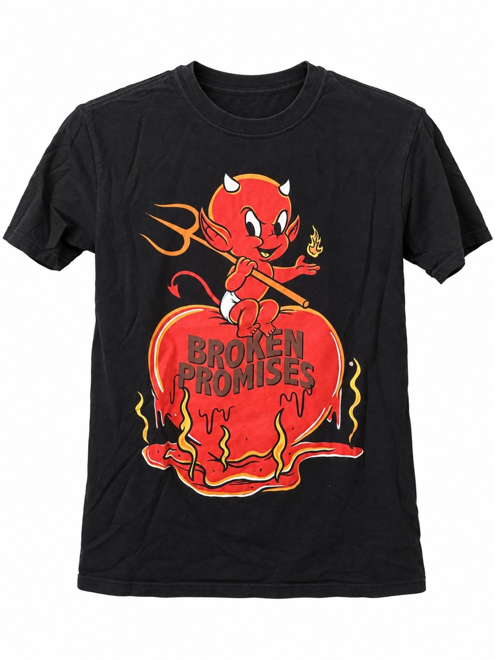 Broken Promises Devil Graphic Tee - Black